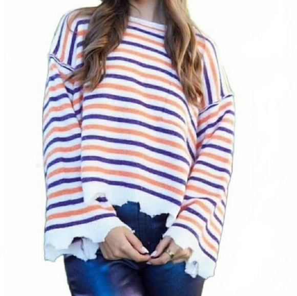 PEACH LOVE STRIPED SWEATER - Picture 13 of 14
